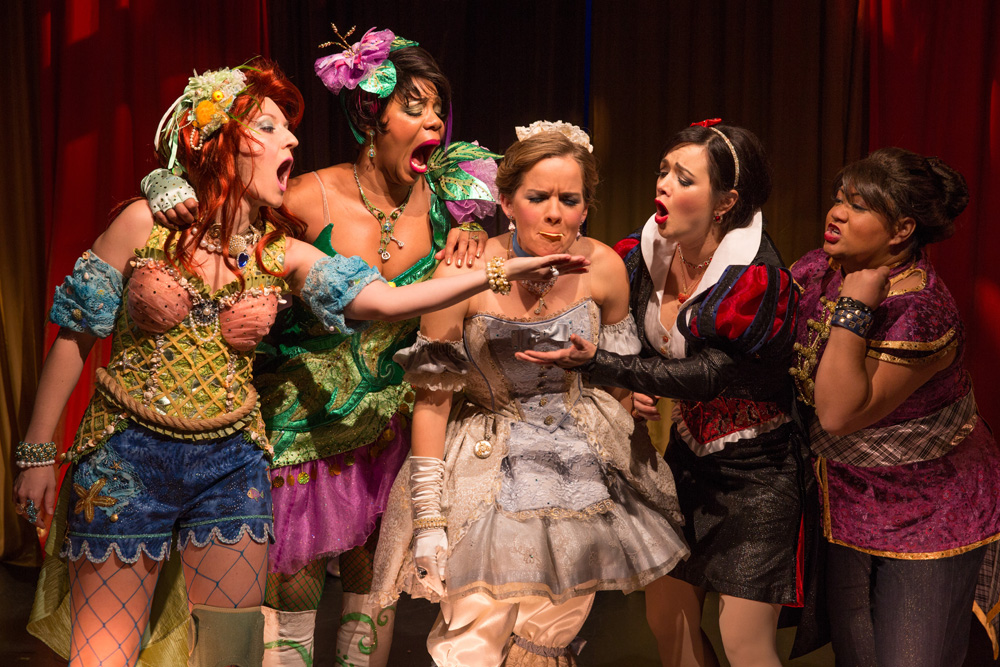 Alison Burns, Soara-Joye Ross, Becky Gulsvig, Michelle Knight and Lulu Picart in a scene from DISENCHANTED!